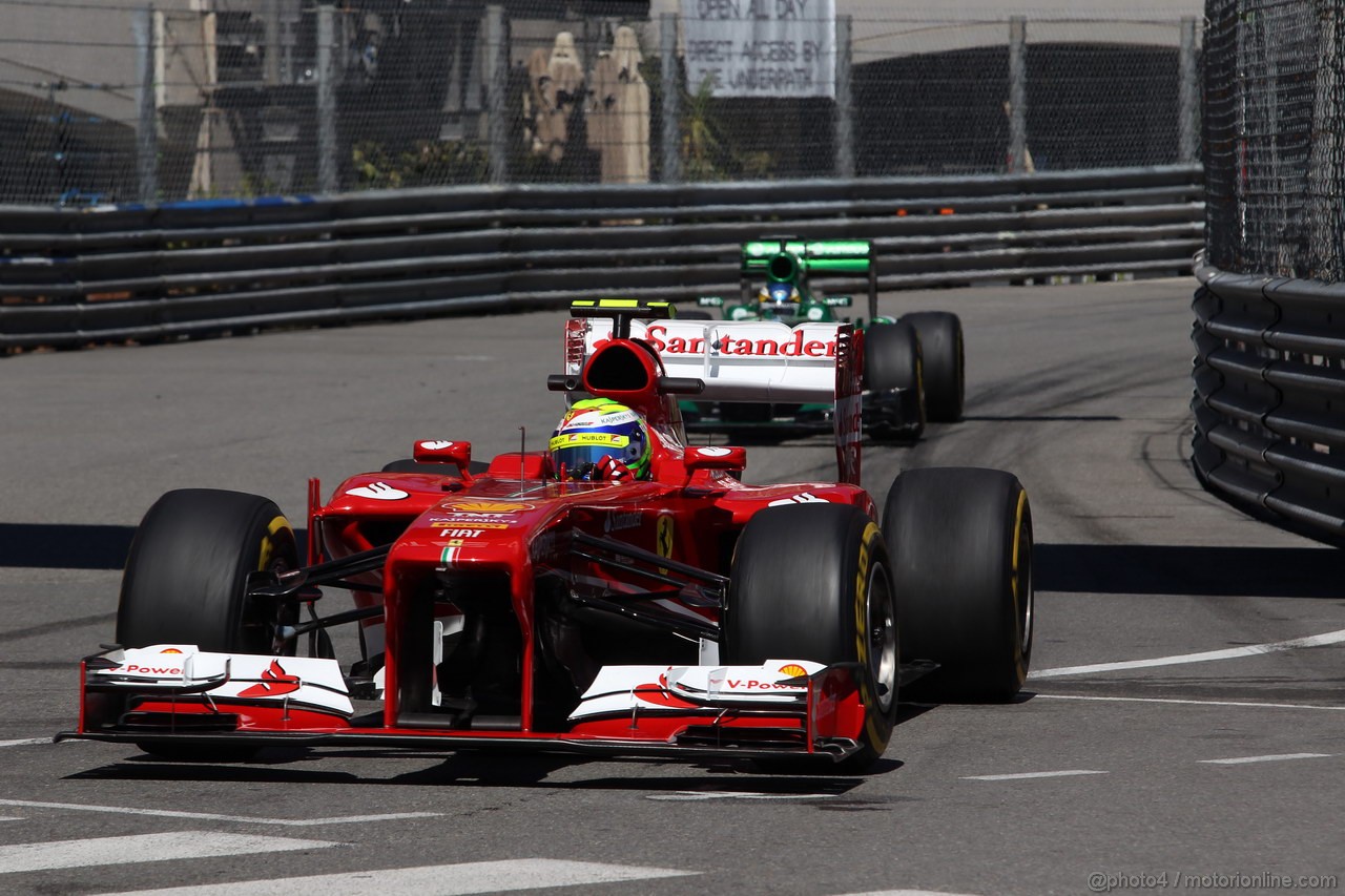 GP MONACO, 23.05.2013- Prove Libere 1, Felipe Massa (BRA) Ferrari F138 
