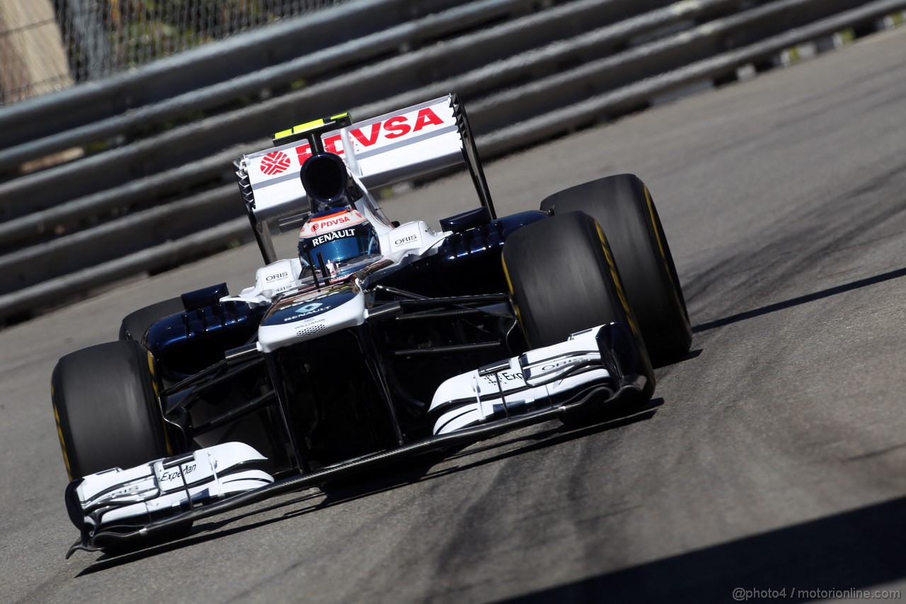 GP MONACO, 23.05.2013- Prove Libere 1, Valtteri Bottas (FIN), Williams F1 Team FW35 