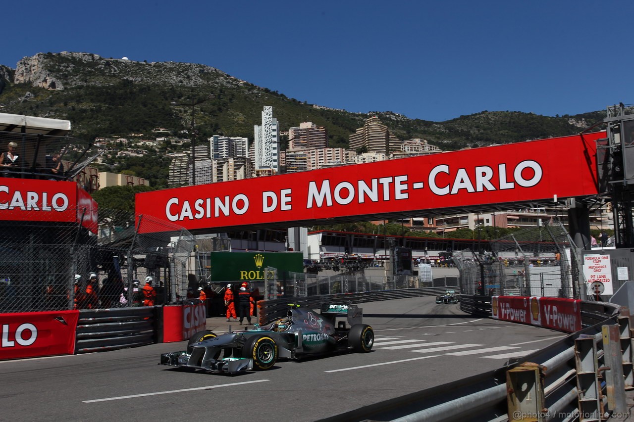 GP MONACO, 23.05.2013- Prove Libere 1, Lewis Hamilton (GBR) Mercedes AMG F1 W04 