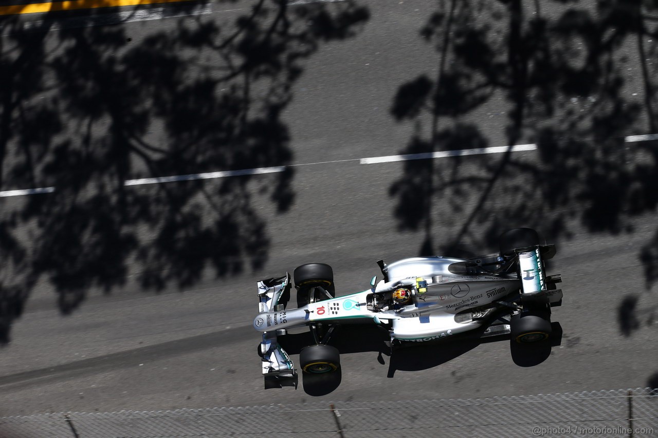 GP MONACO, 23.05.2013- Prove Libere 1, Lewis Hamilton (GBR) Mercedes AMG F1 W04 