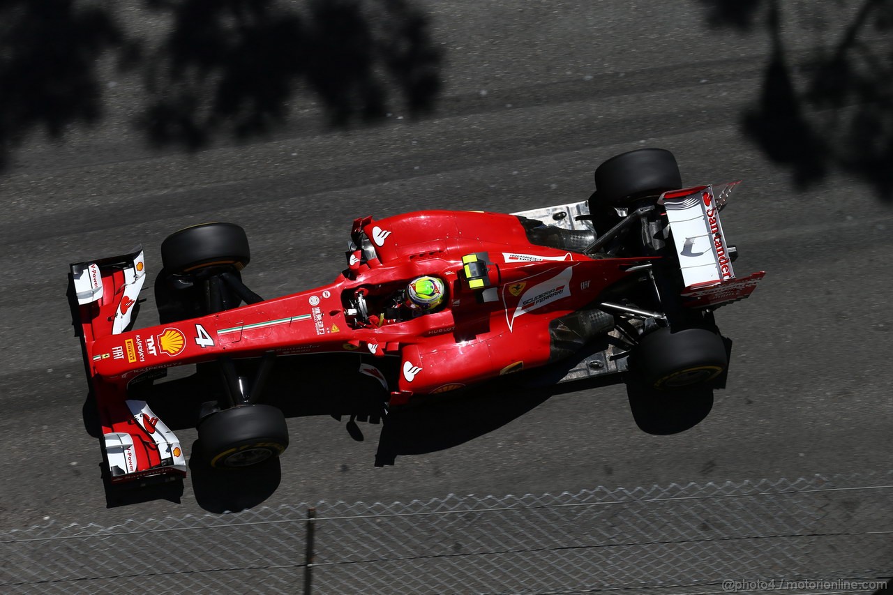 GP MONACO, 23.05.2013- Prove Libere 1, Felipe Massa (BRA) Ferrari F138 