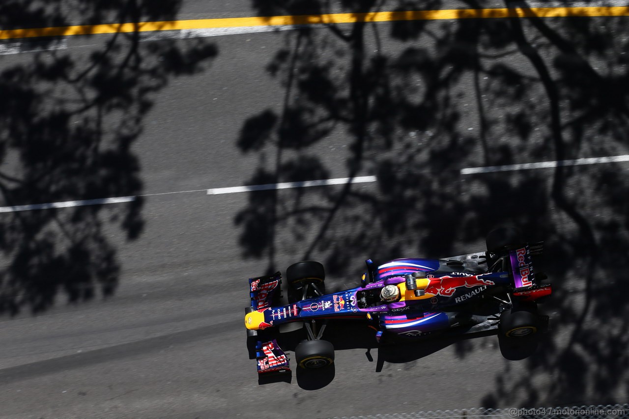 GP MONACO, 23.05.2013- Prove Libere 1, Sebastian Vettel (GER) Red Bull Racing RB9 
