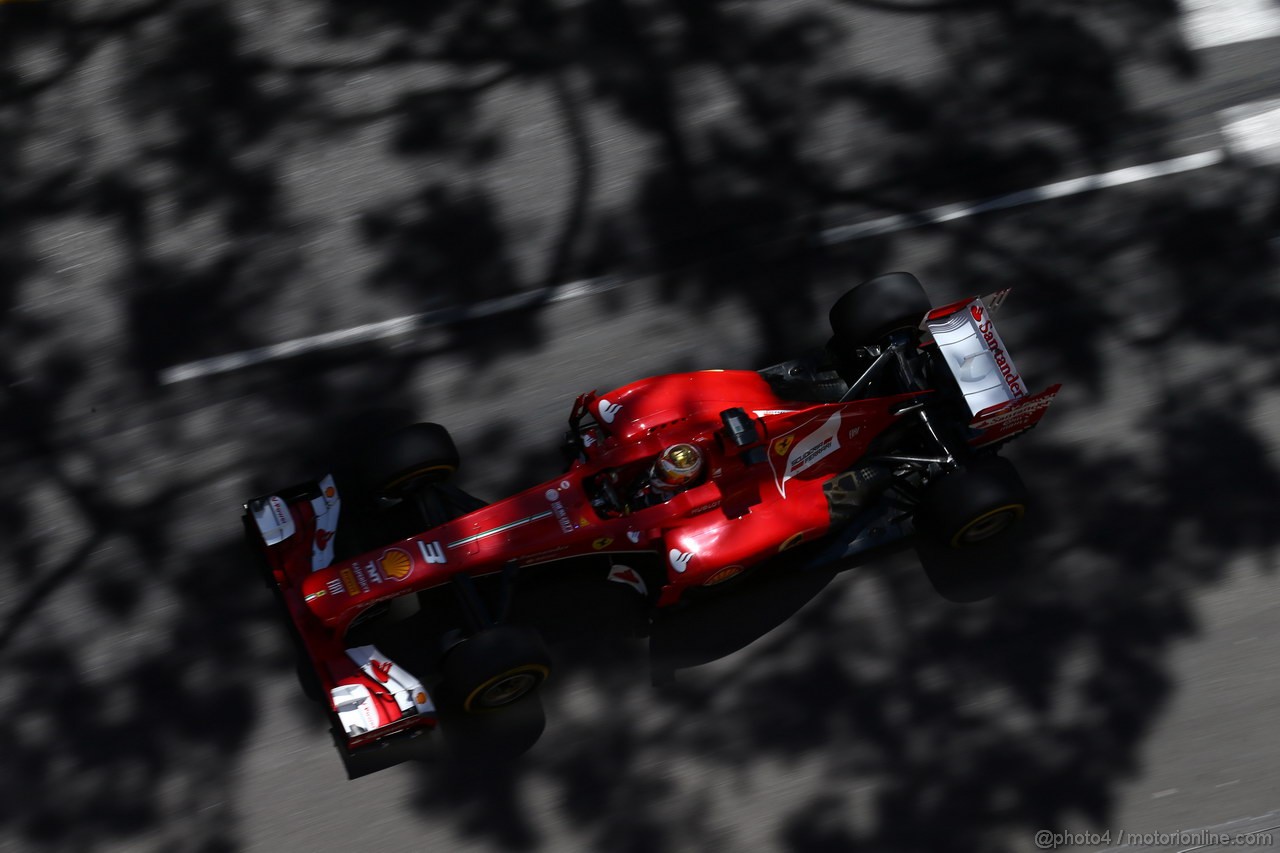 GP MONACO, 23.05.2013- Prove Libere 1, Fernando Alonso (ESP) Ferrari F138 