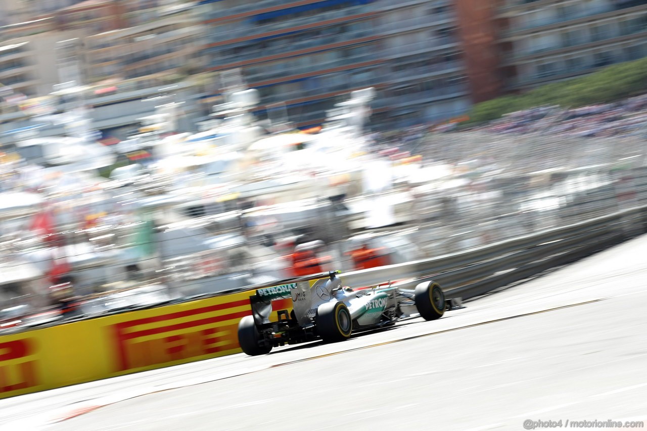 GP MONACO, 23.05.2013- Prove Libere 2, Lewis Hamilton (GBR) Mercedes AMG F1 W04 