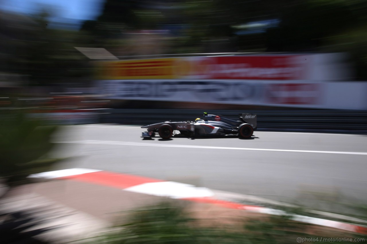 GP MONACO, 23.05.2013- Prove Libere 2, Esteban Gutierrez (MEX), Sauber F1 Team C32 