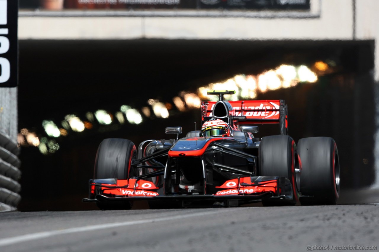 GP MONACO, 23.05.2013- Prove Libere 2, Sergio Perez (MEX) McLaren MP4-28 