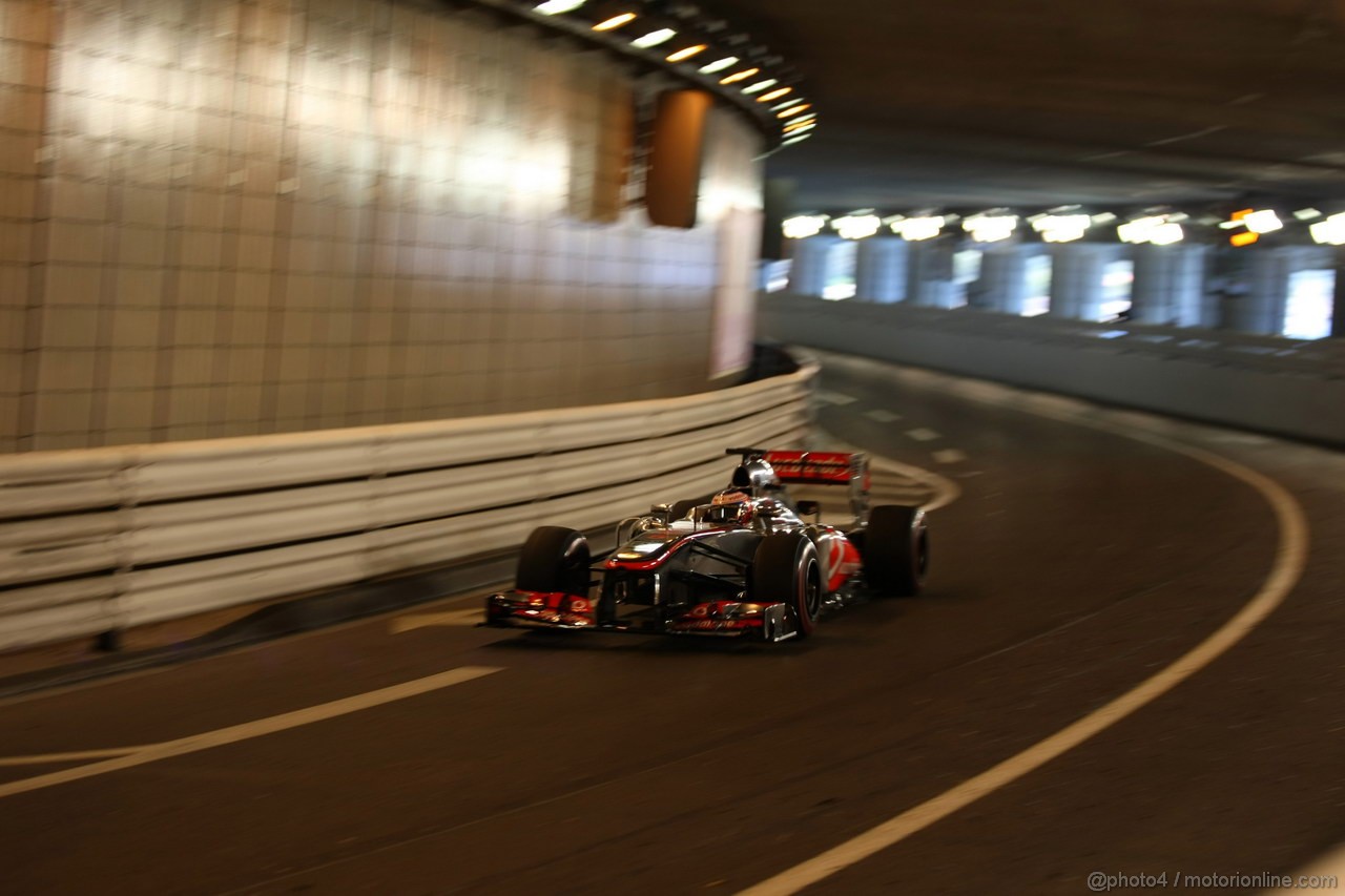 GP MONACO, 23.05.2013- Prove Libere 2, Jenson Button (GBR) McLaren Mercedes MP4-28 