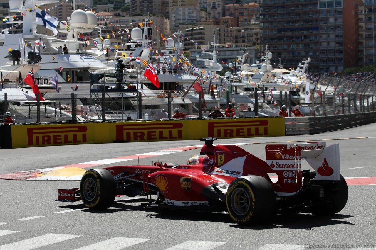 GP MONACO, 23.05.2013- Prove Libere 2, Fernando Alonso (ESP) Ferrari F138 