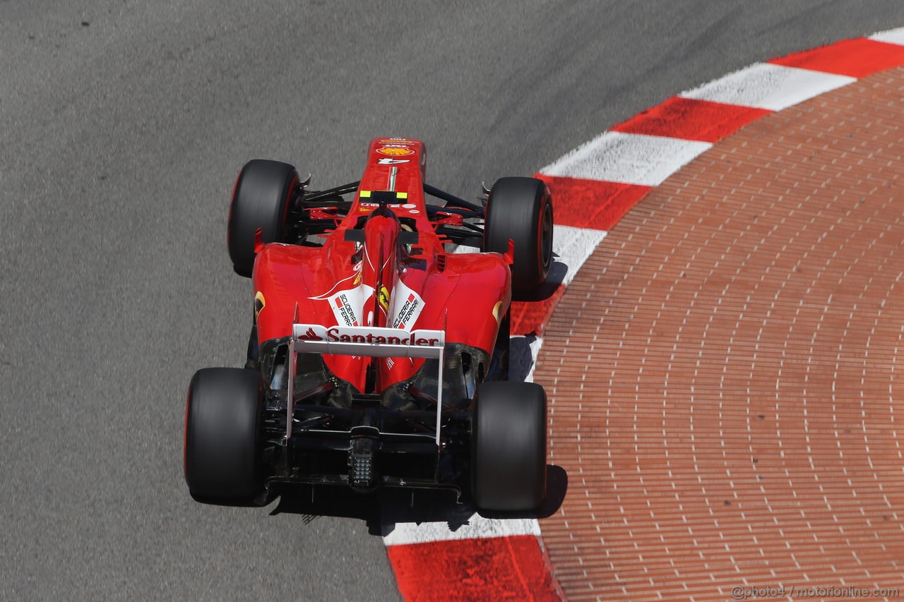 GP MONACO, 23.05.2013- Prove Libere 2, Felipe Massa (BRA) Ferrari F138 