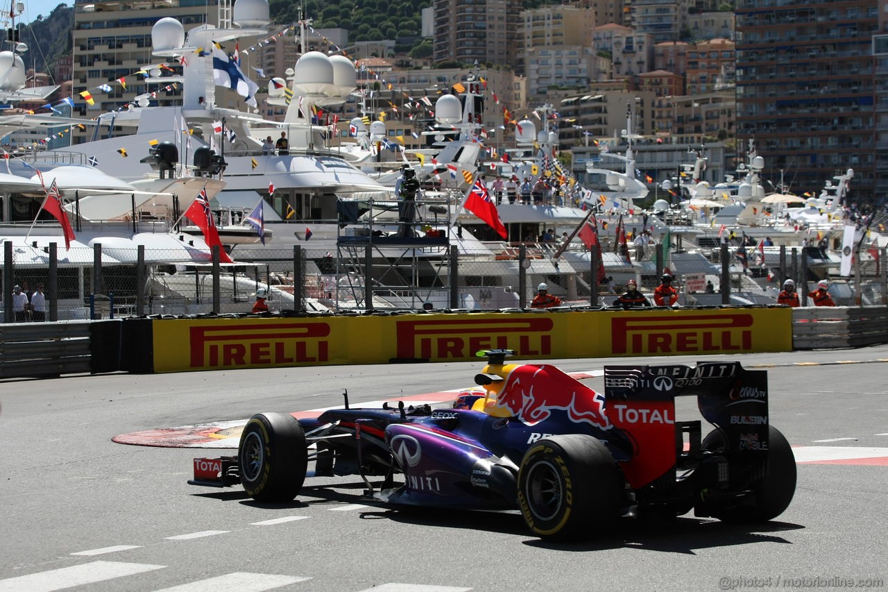 GP MONACO, 23.05.2013- Prove Libere 2, Mark Webber (AUS) Red Bull Racing RB9 