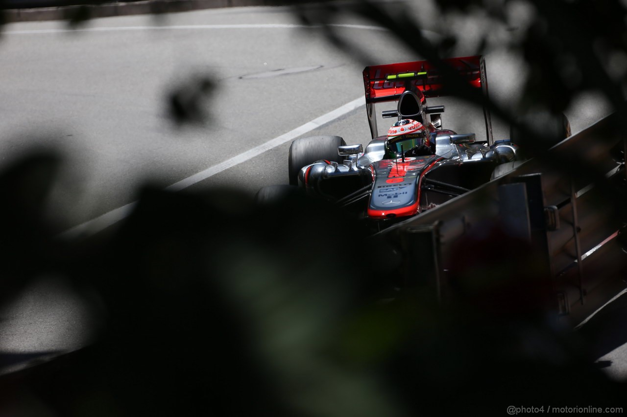 GP MONACO, 23.05.2013- Prove Libere 2, Jenson Button (GBR) McLaren Mercedes MP4-28 