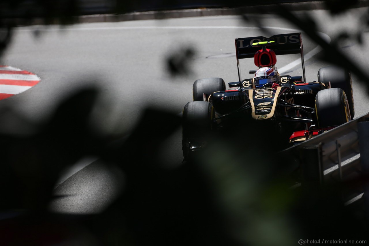 GP MONACO, 23.05.2013- Prove Libere 2,Romain Grosjean (FRA) Lotus F1 Team E21 