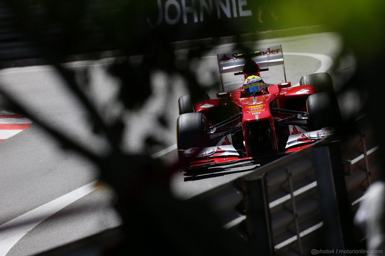 GP MONACO, 23.05.2013- Prove Libere 2, Felipe Massa (BRA) Ferrari F138 