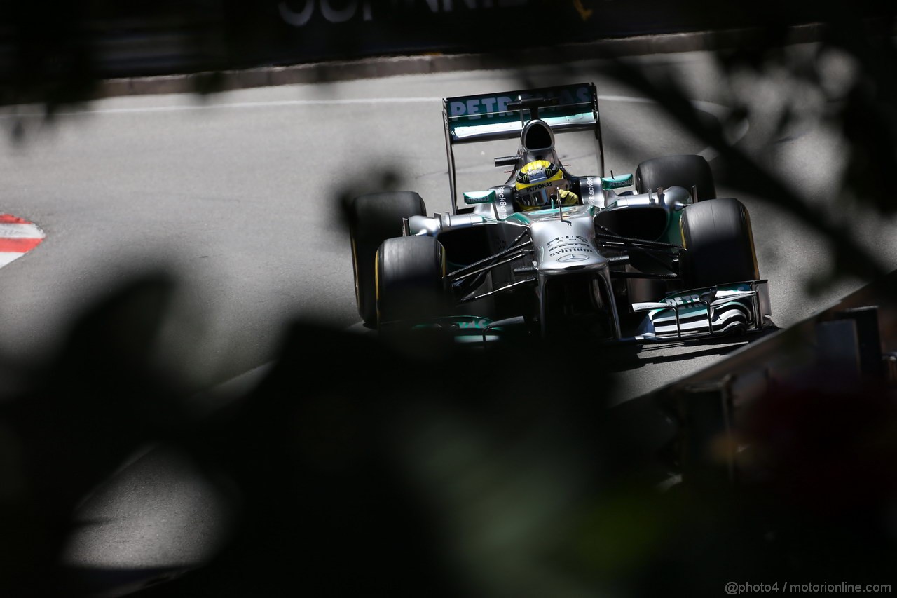 GP MONACO, 23.05.2013- Prove Libere 2, Nico Rosberg (GER) Mercedes AMG F1 W04 