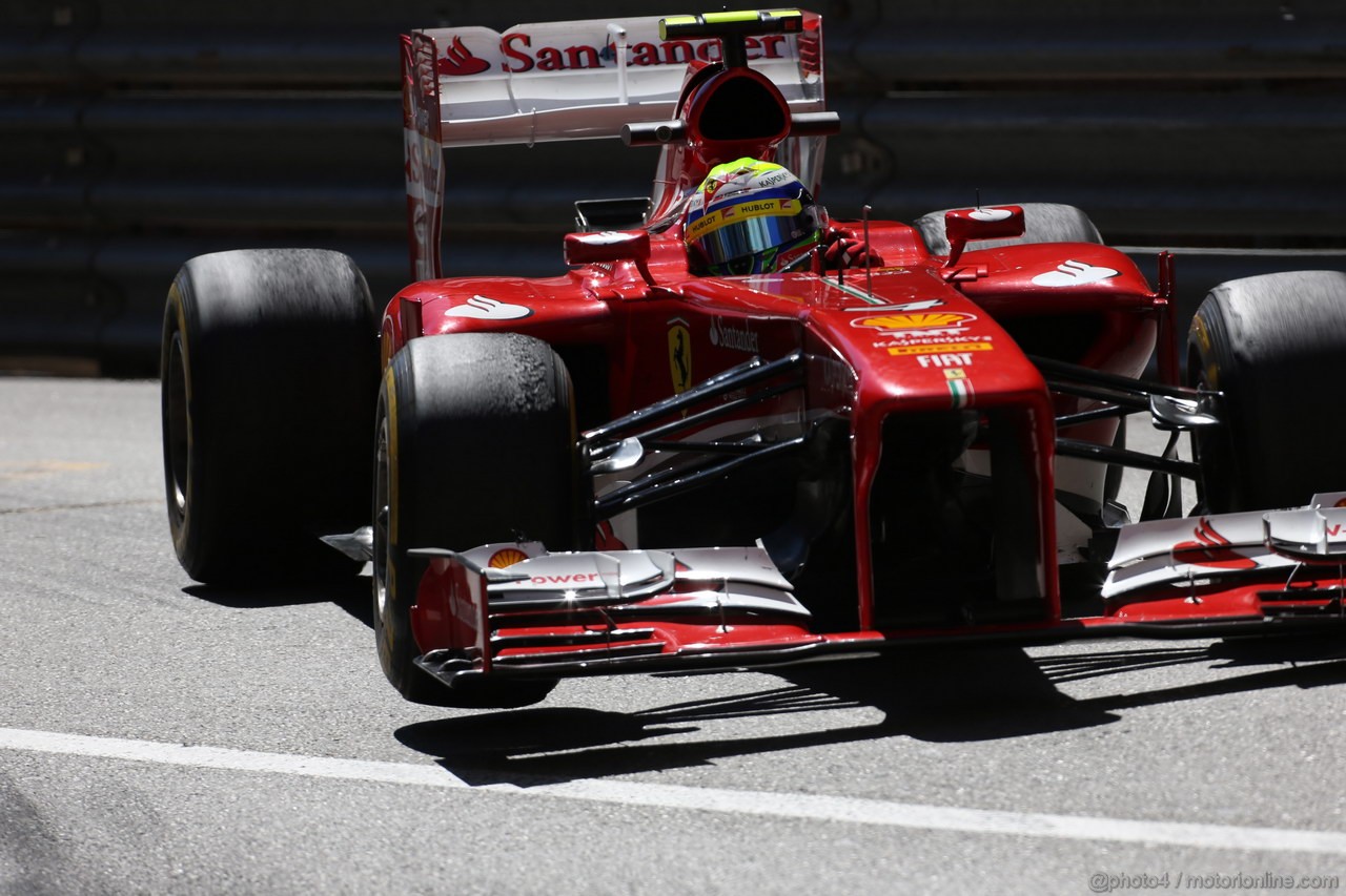 GP MONACO, 23.05.2013- Prove Libere 2, Felipe Massa (BRA) Ferrari F138 