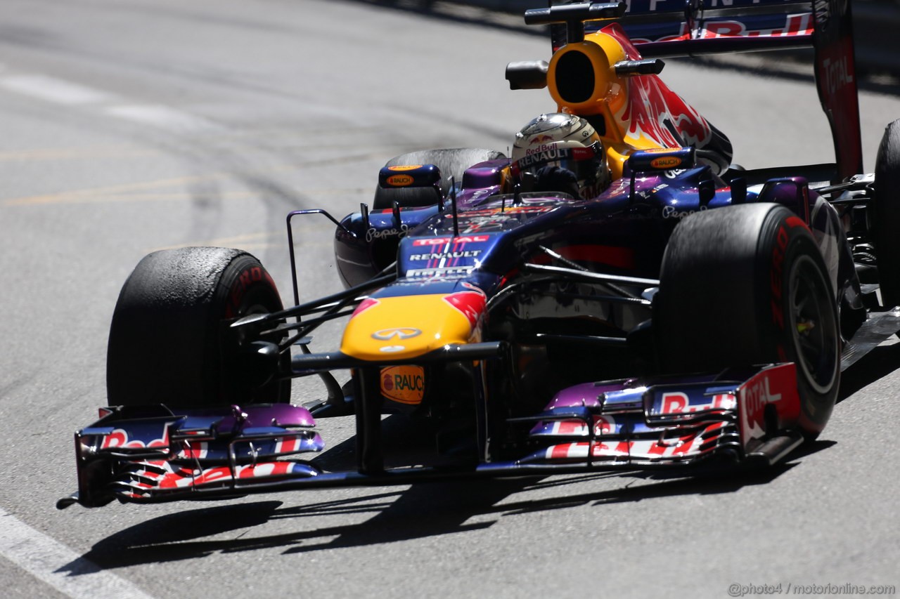 GP MONACO, 23.05.2013- Prove Libere 2, Sebastian Vettel (GER) Red Bull Racing RB9 