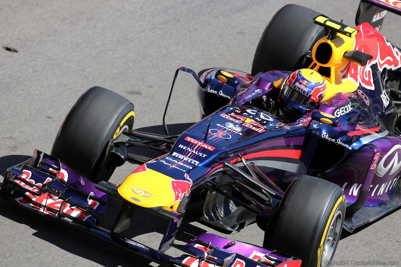 GP MONACO, 23.05.2013- Prove Libere 2, Mark Webber (AUS) Red Bull Racing RB9 