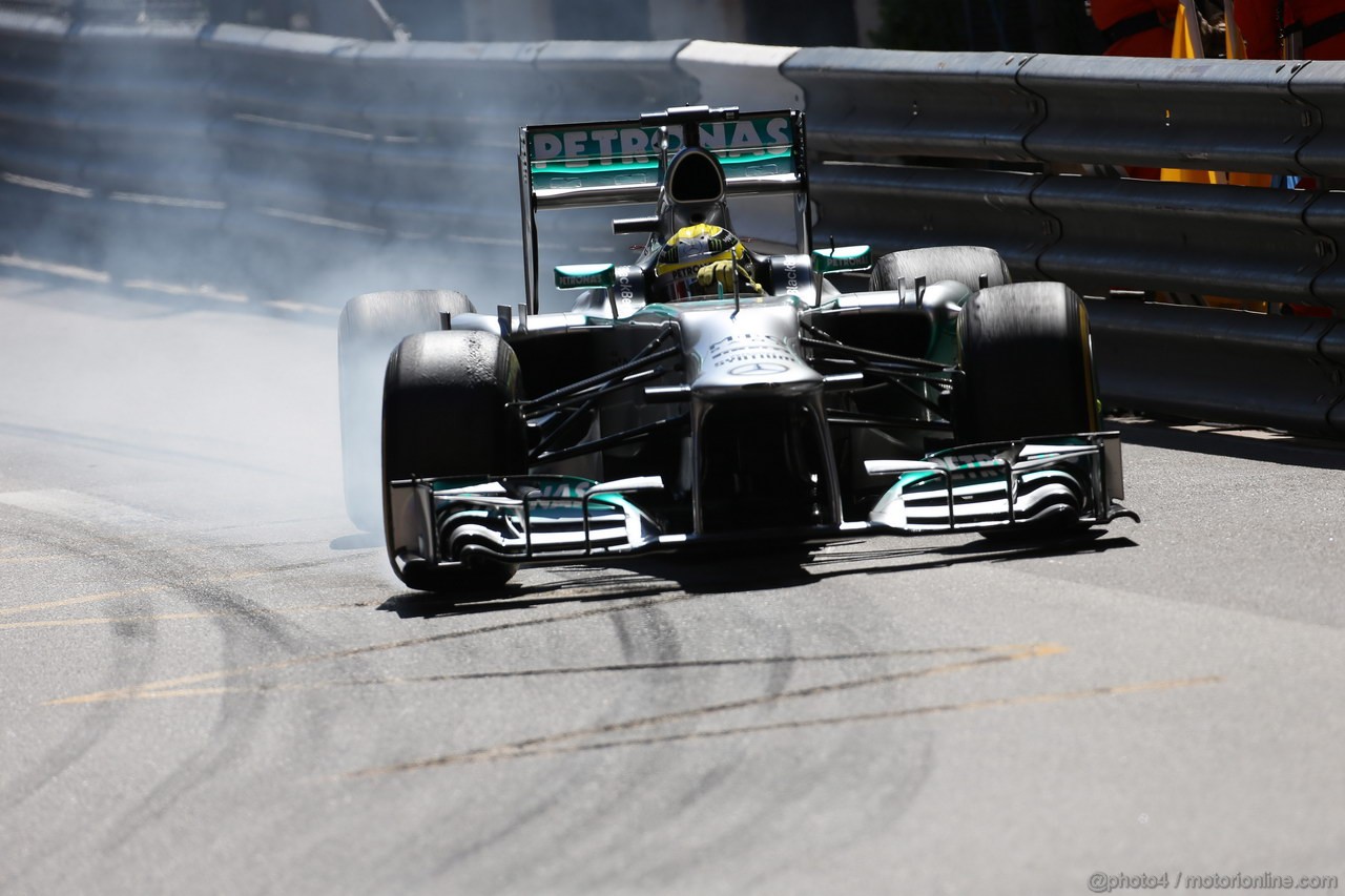 GP MONACO, 23.05.2013- Prove Libere 2, Nico Rosberg (GER) Mercedes AMG F1 W04 