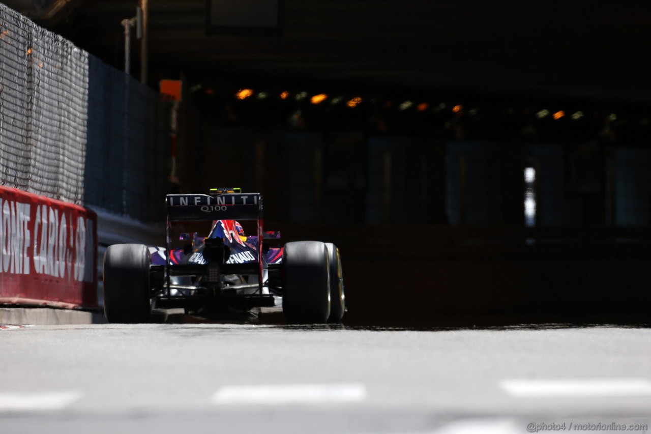 GP MONACO, 23.05.2013- Prove Libere 2, Mark Webber (AUS) Red Bull Racing RB9 