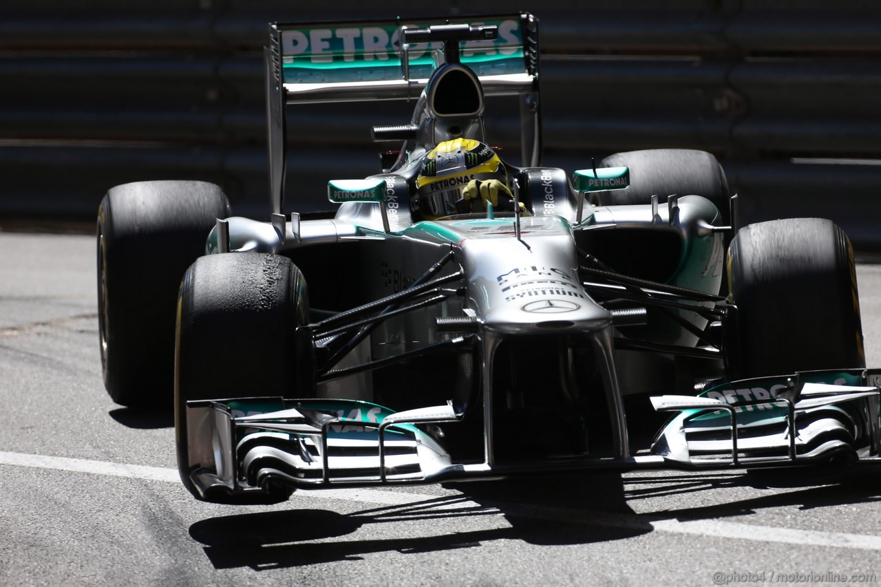 GP MONACO, 23.05.2013- Prove Libere 2, Nico Rosberg (GER) Mercedes AMG F1 W04 