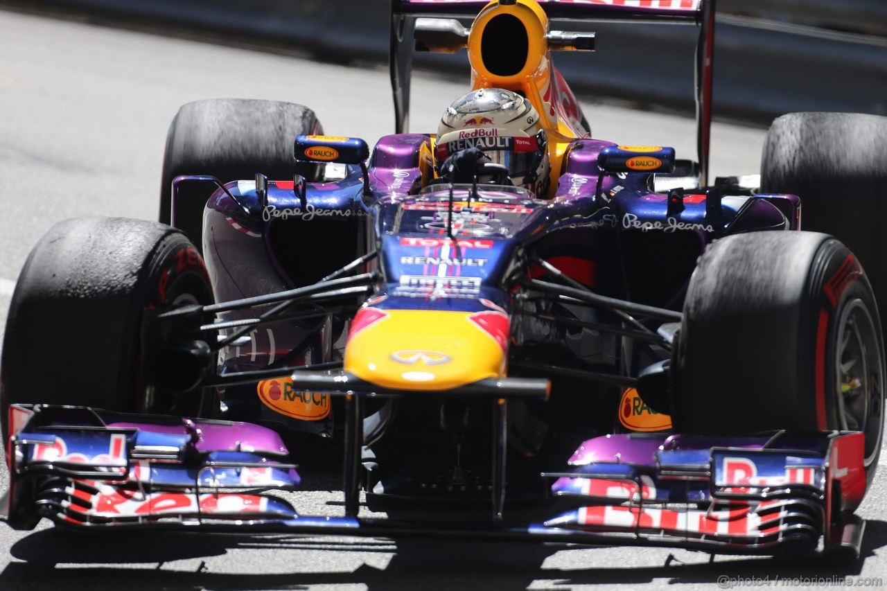 GP MONACO, 23.05.2013- Prove Libere 2, Sebastian Vettel (GER) Red Bull Racing RB9 