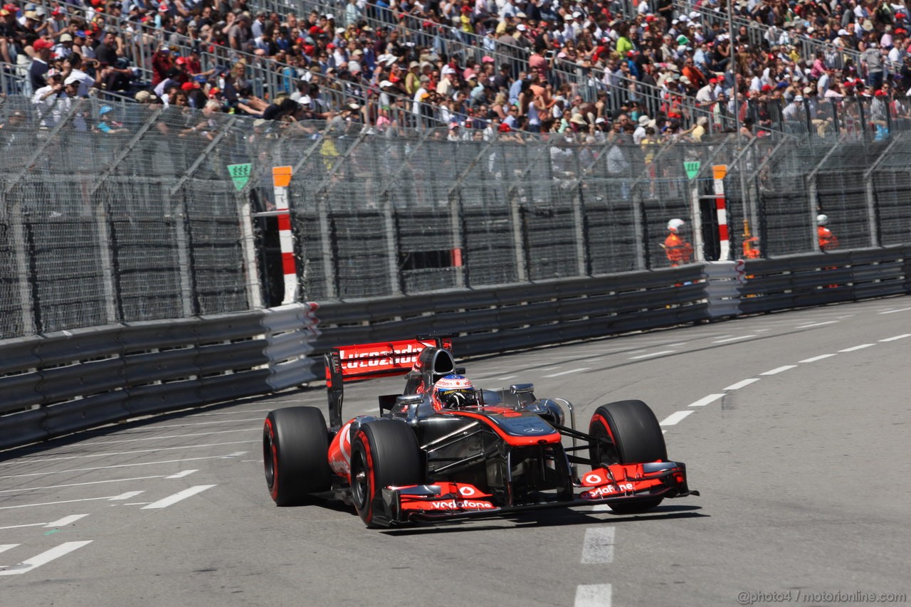 GP MONACO, 23.05.2013- Prove Libere 2, Jenson Button (GBR) McLaren Mercedes MP4-28 