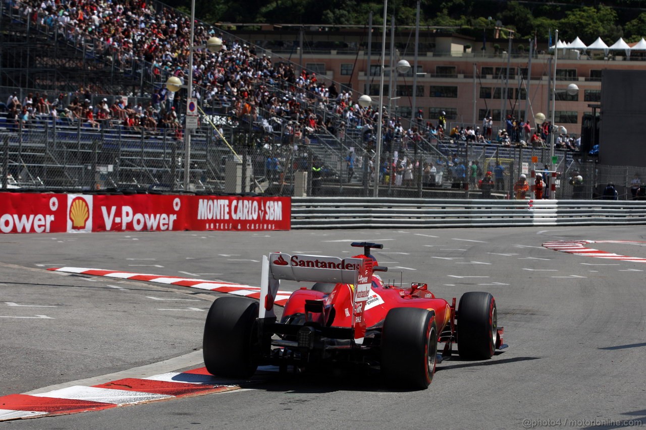 GP MONACO, 23.05.2013- Prove Libere 2, Fernando Alonso (ESP) Ferrari F138 