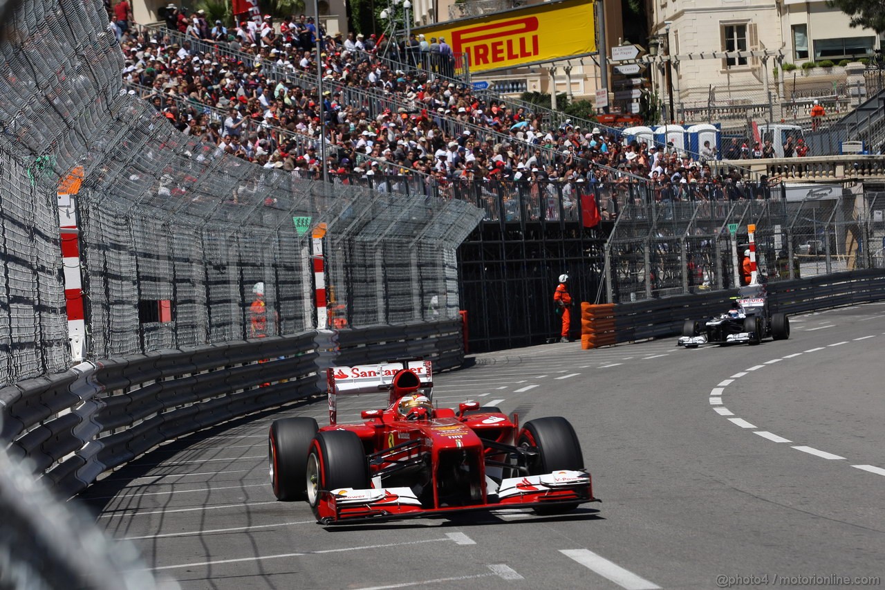 GP MONACO, 23.05.2013- Prove Libere 2, Fernando Alonso (ESP) Ferrari F138 