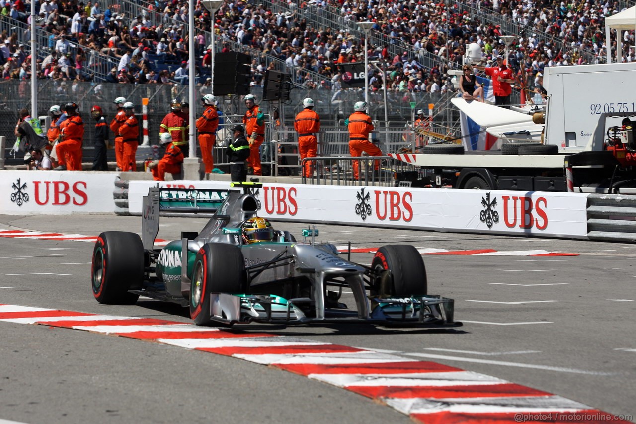GP MONACO, 23.05.2013- Prove Libere 2, Lewis Hamilton (GBR) Mercedes AMG F1 W04 
