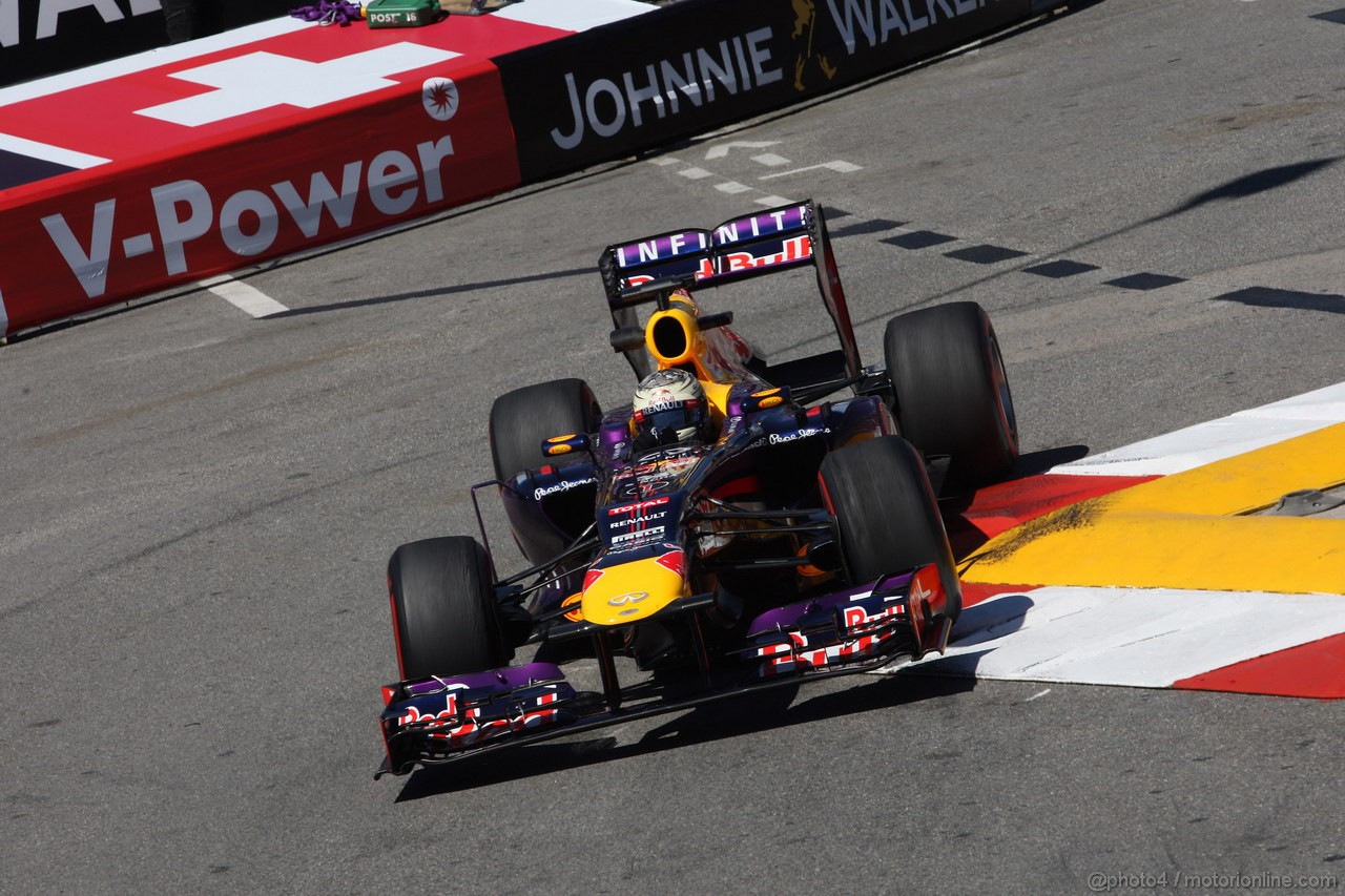 GP MONACO, 23.05.2013- Prove Libere 2, Sebastian Vettel (GER) Red Bull Racing RB9 