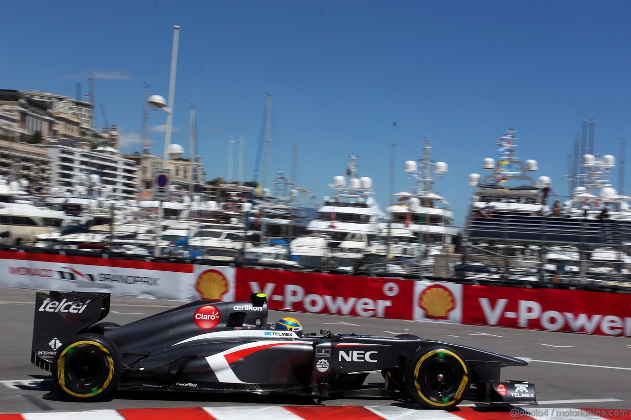 GP MONACO, 23.05.2013- Prove Libere 2, Esteban Gutierrez (MEX), Sauber F1 Team C32 