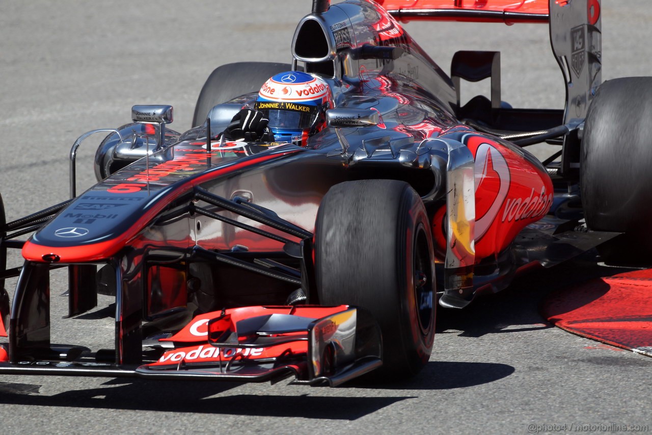 GP MONACO, 23.05.2013- Prove Libere 2, Jenson Button (GBR) McLaren Mercedes MP4-28 