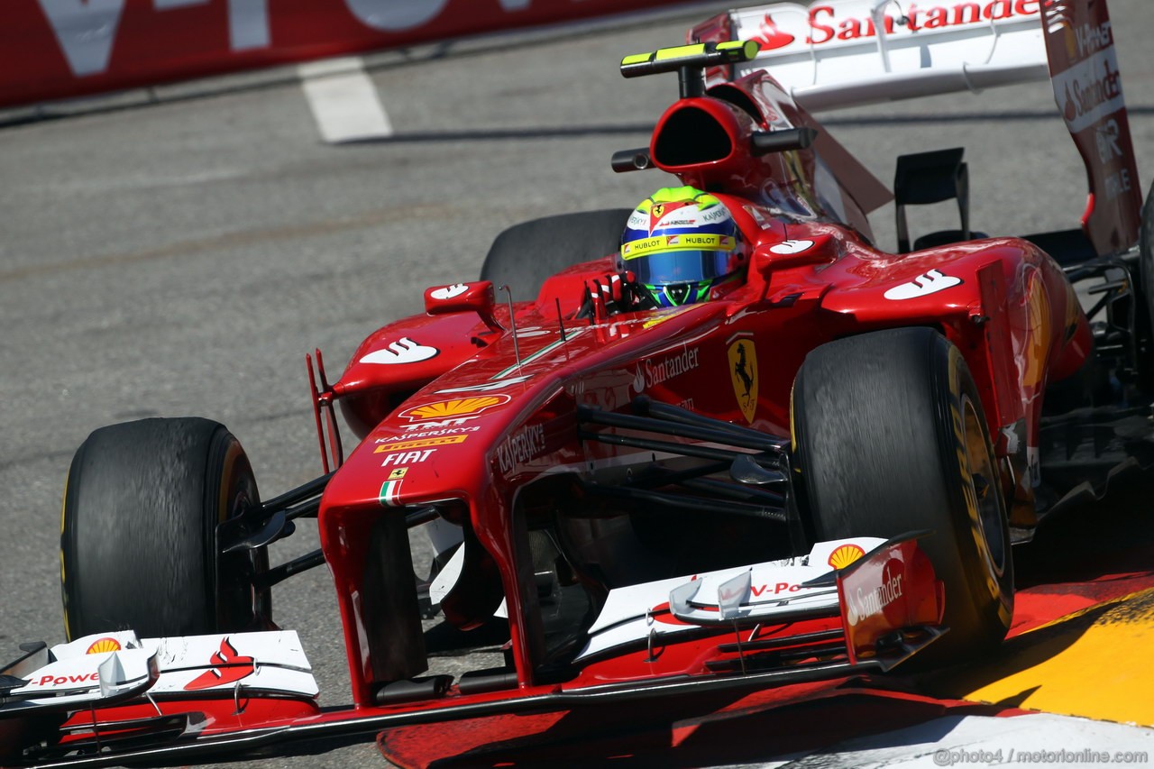 GP MONACO, 23.05.2013- Prove Libere 2, Felipe Massa (BRA) Ferrari F138 