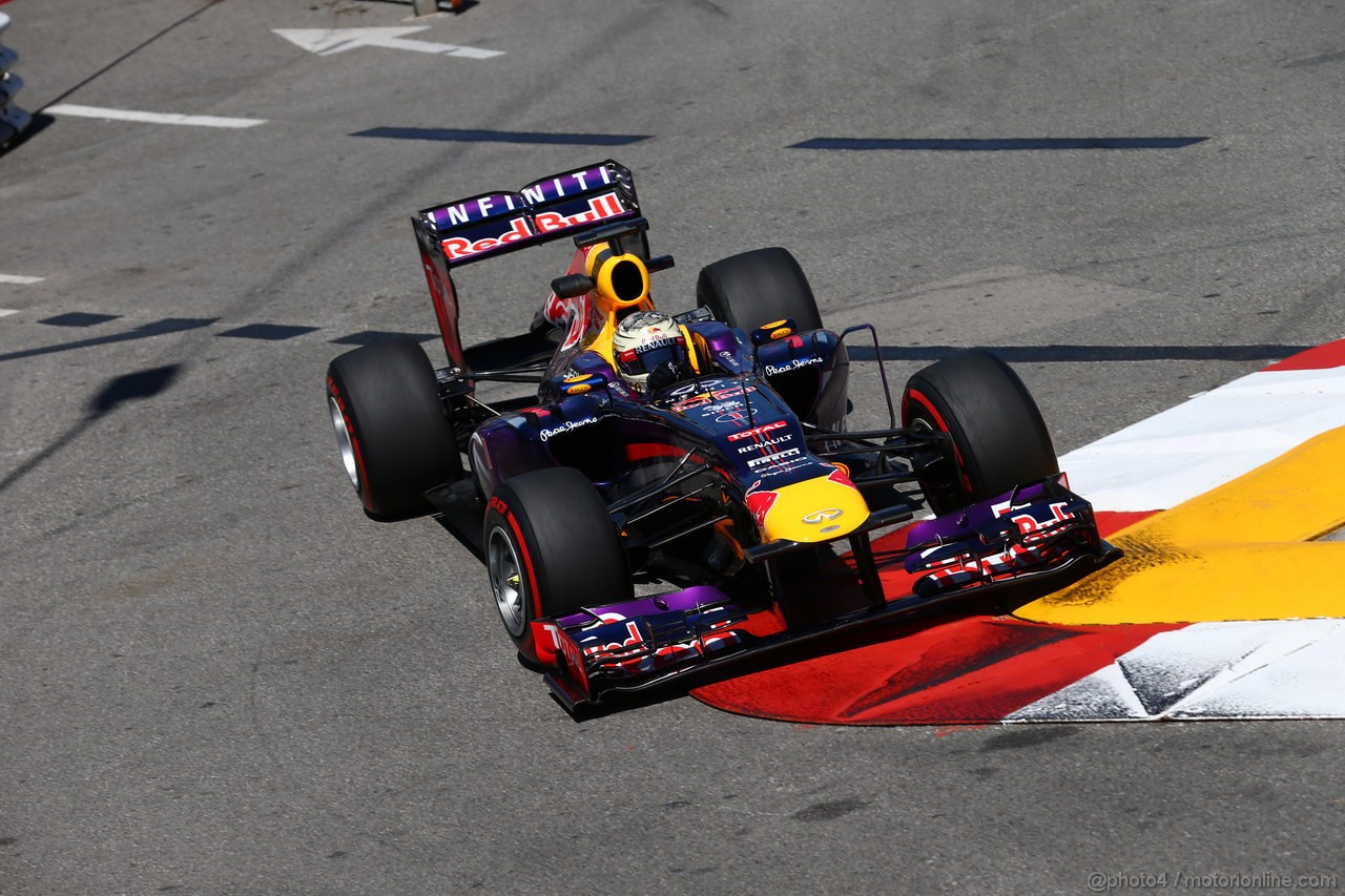GP MONACO, 23.05.2013- Prove Libere 2, Sebastian Vettel (GER) Red Bull Racing RB9 