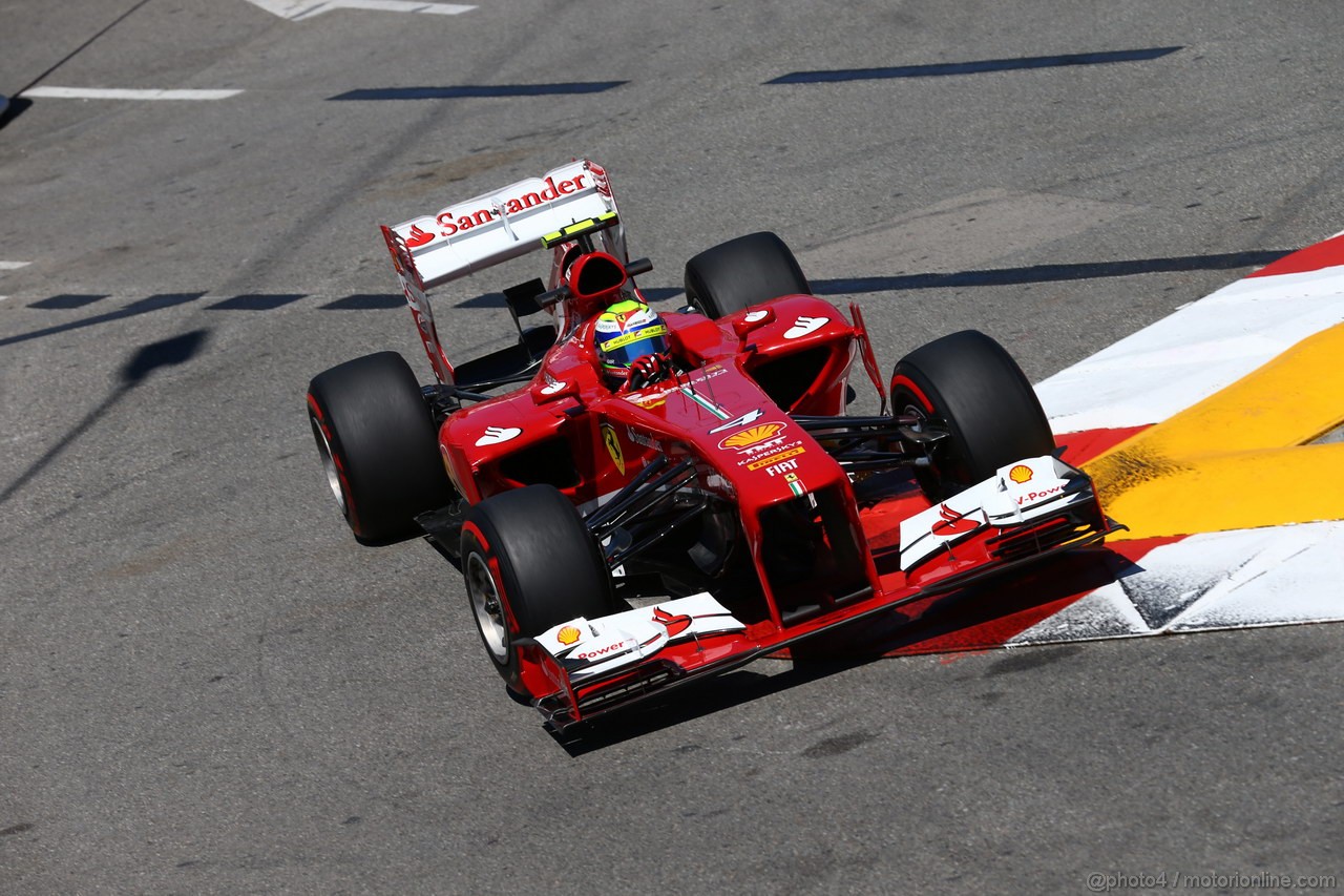 GP MONACO, 23.05.2013- Prove Libere 2, Felipe Massa (BRA) Ferrari F138 