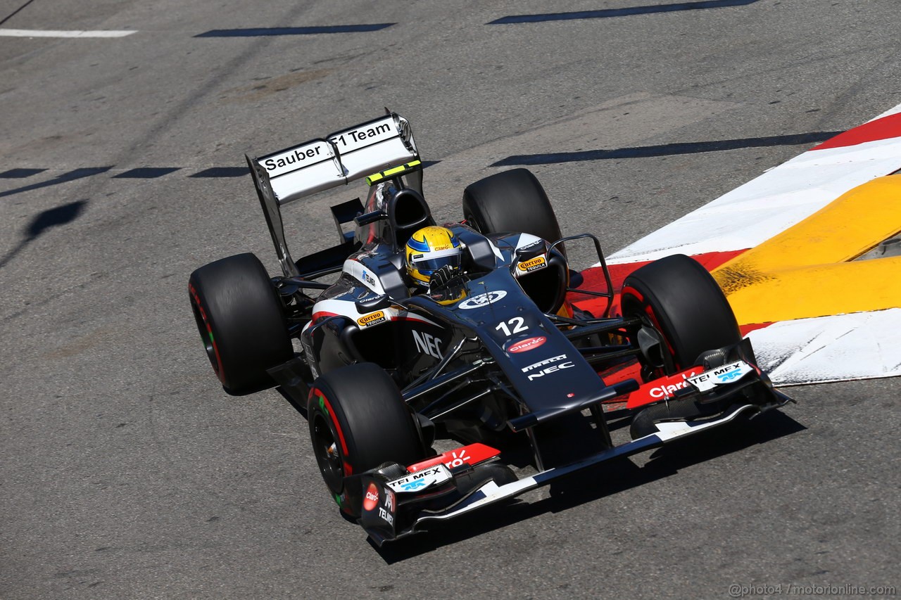 GP MONACO, 23.05.2013- Prove Libere 2, Esteban Gutierrez (MEX), Sauber F1 Team C32 