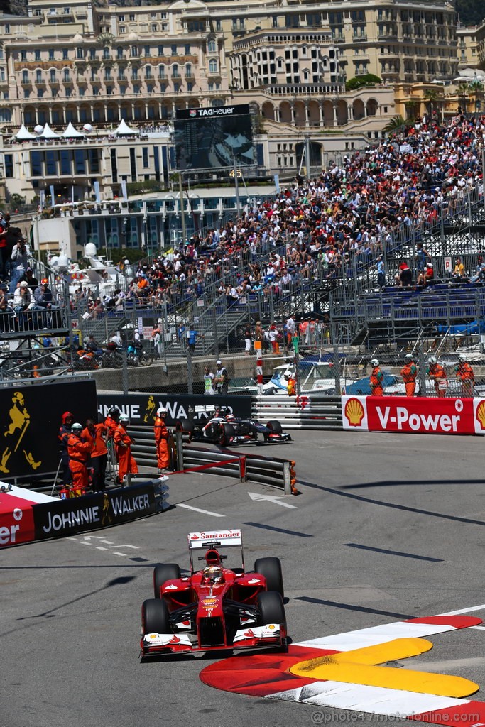 GP MONACO, 23.05.2013- Prove Libere 2, Fernando Alonso (ESP) Ferrari F138 