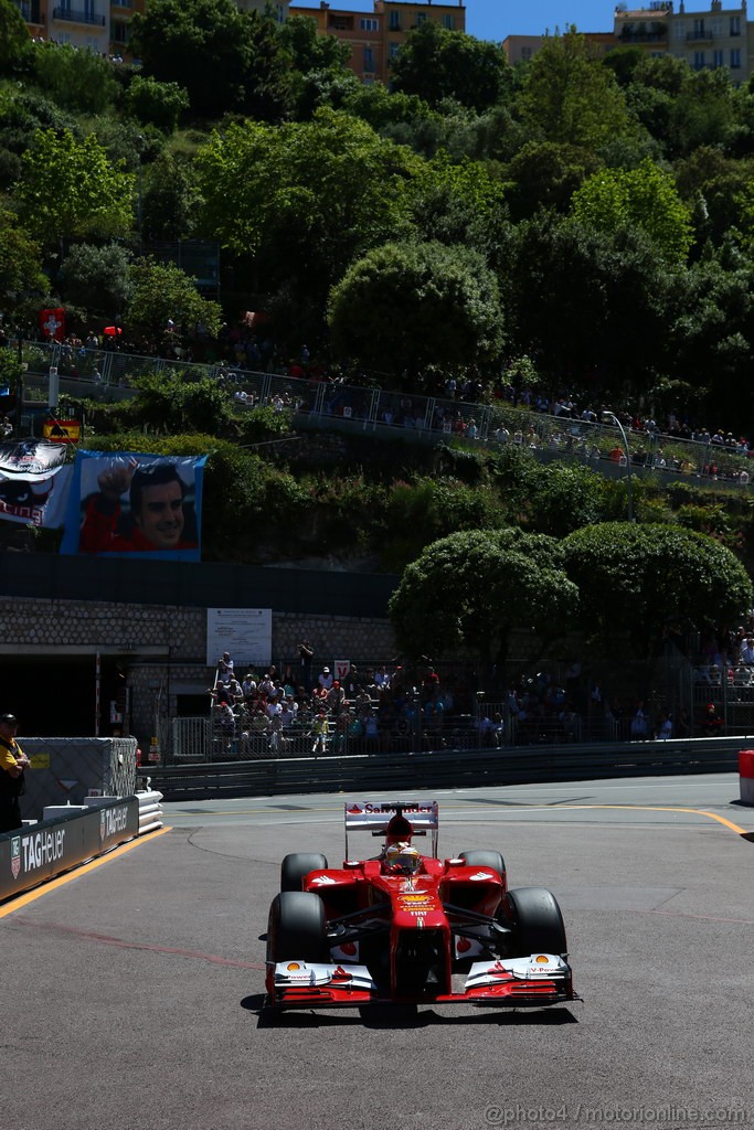 GP MONACO, 23.05.2013- Prove Libere 2, Fernando Alonso (ESP) Ferrari F138 