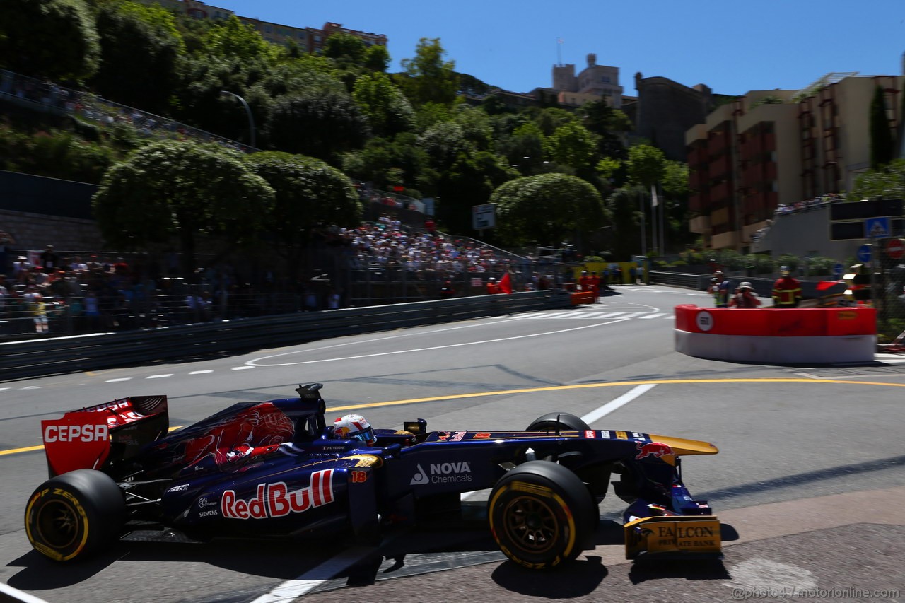 GP MONACO, 23.05.2013- Prove Libere 2, Jean-Eric Vergne (FRA) Scuderia Toro Rosso STR8 