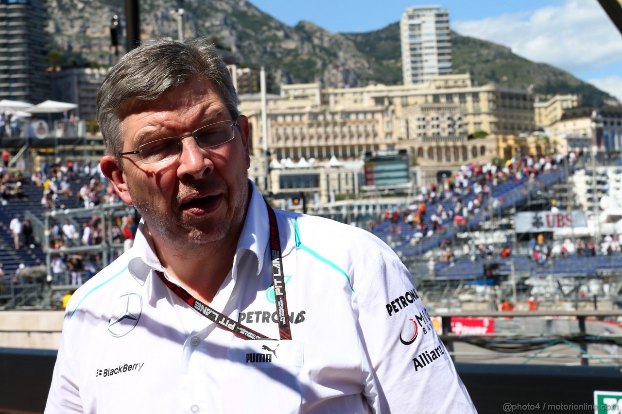 GP MONACO, 23.05.2013- Prove Libere 2, Ross Brawn (GBR), Team Principal, Mercedes GP 