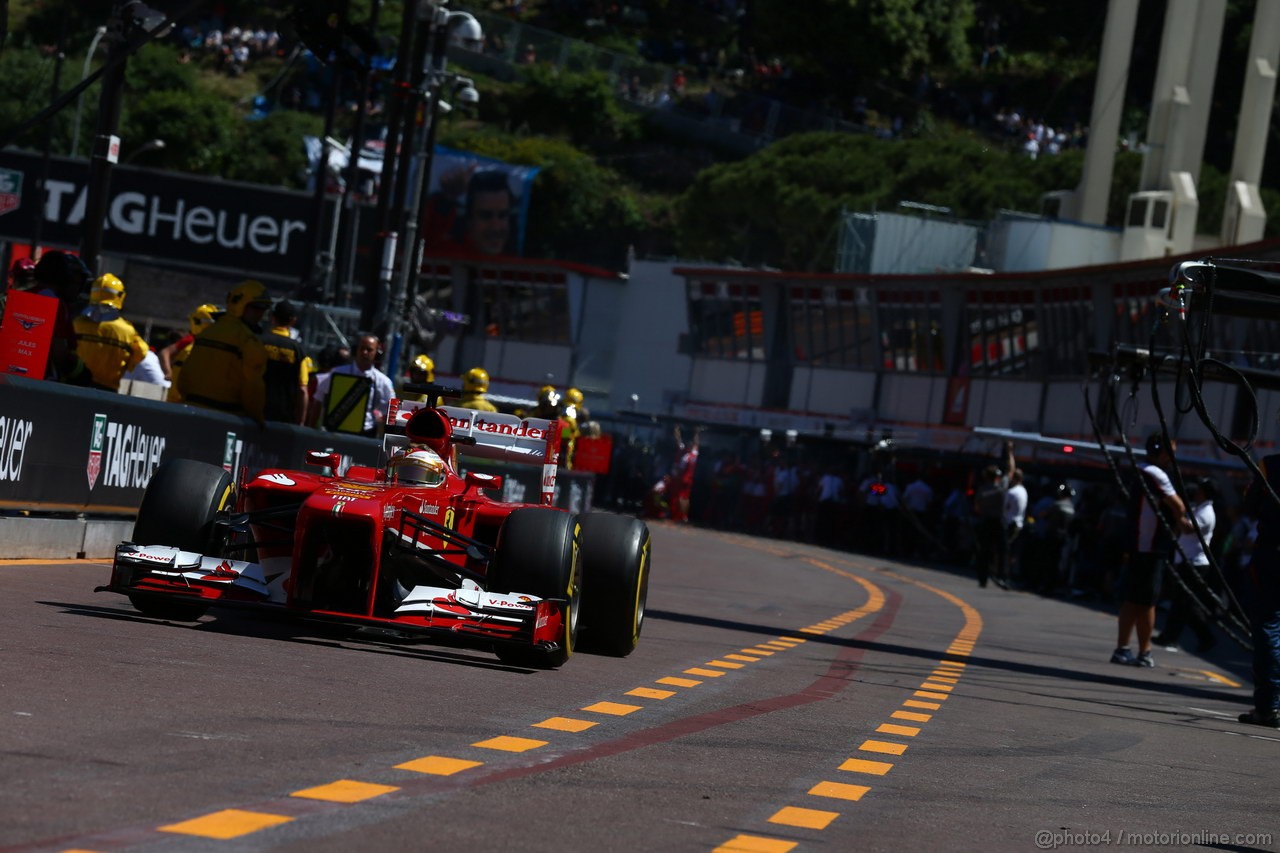 GP MONACO, 23.05.2013- Prove Libere 2, Fernando Alonso (ESP) Ferrari F138 