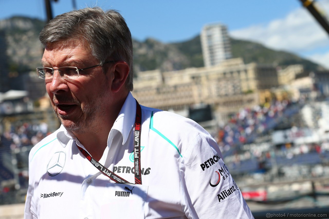 GP MONACO, 23.05.2013- Prove Libere 2, Ross Brawn (GBR), Team Principal, Mercedes GP