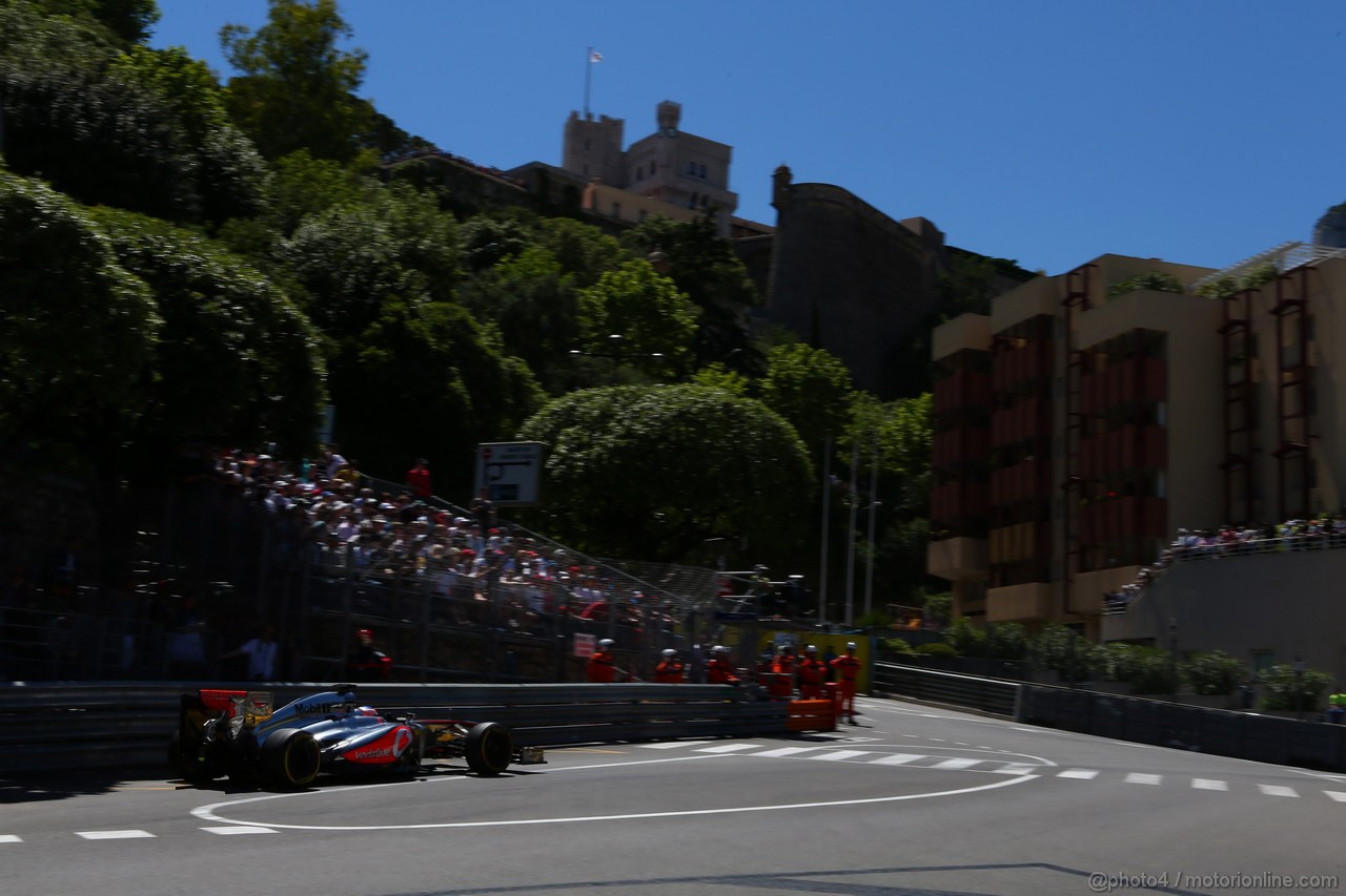 GP MONACO, 23.05.2013- Prove Libere 2, Jenson Button (GBR) McLaren Mercedes MP4-28 
