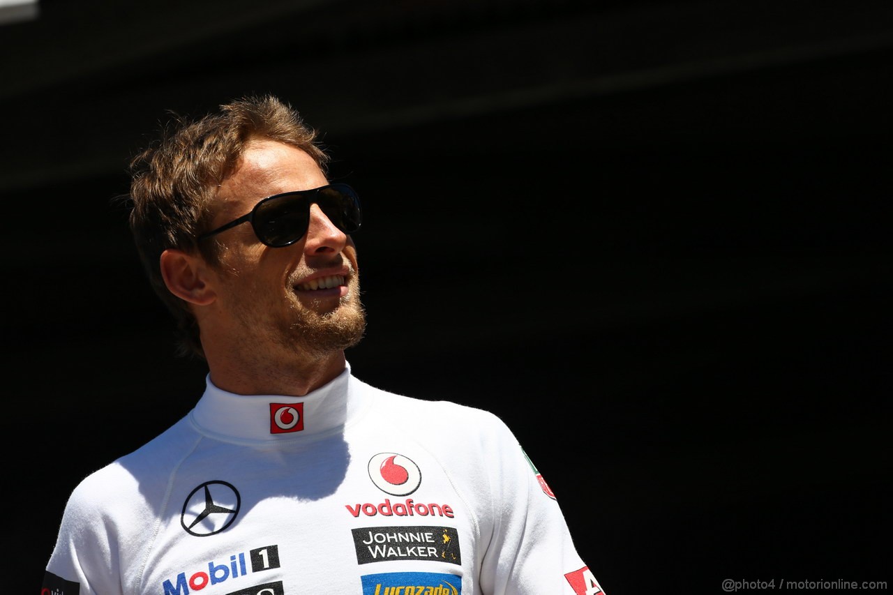 GP MONACO, 23.05.2013- Prove Libere 2, Jenson Button (GBR) McLaren Mercedes MP4-28 