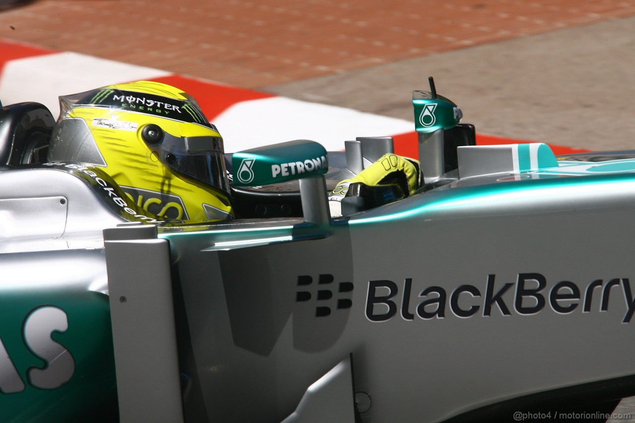 GP MONACO, 23.05.2013- Prove Libere 2, Nico Rosberg (GER) Mercedes AMG F1 W04 