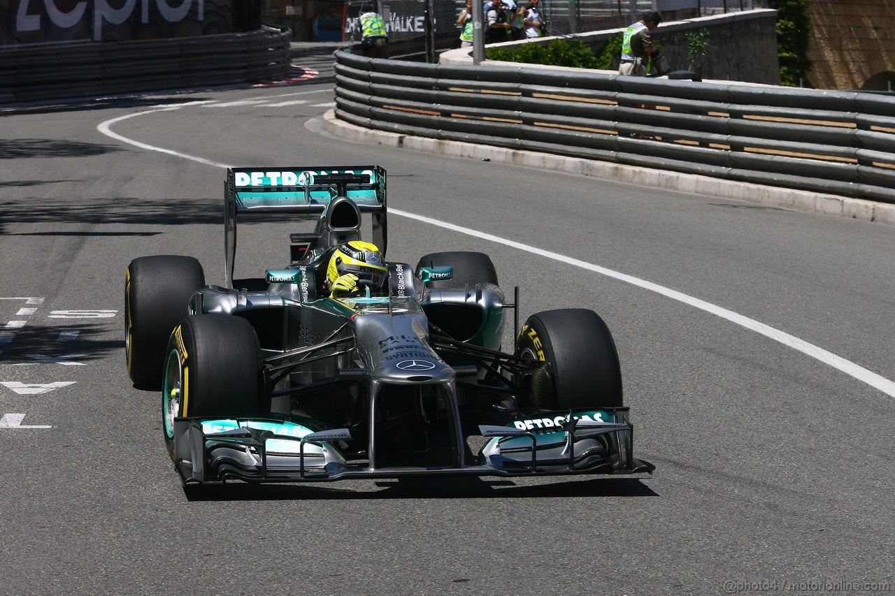 GP MONACO, 23.05.2013- Prove Libere 2, Nico Rosberg (GER) Mercedes AMG F1 W04 