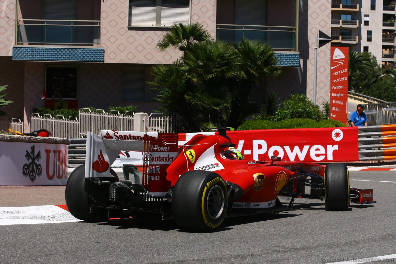 GP MONACO, 23.05.2013- Prove Libere 2, Felipe Massa (BRA) Ferrari F138 