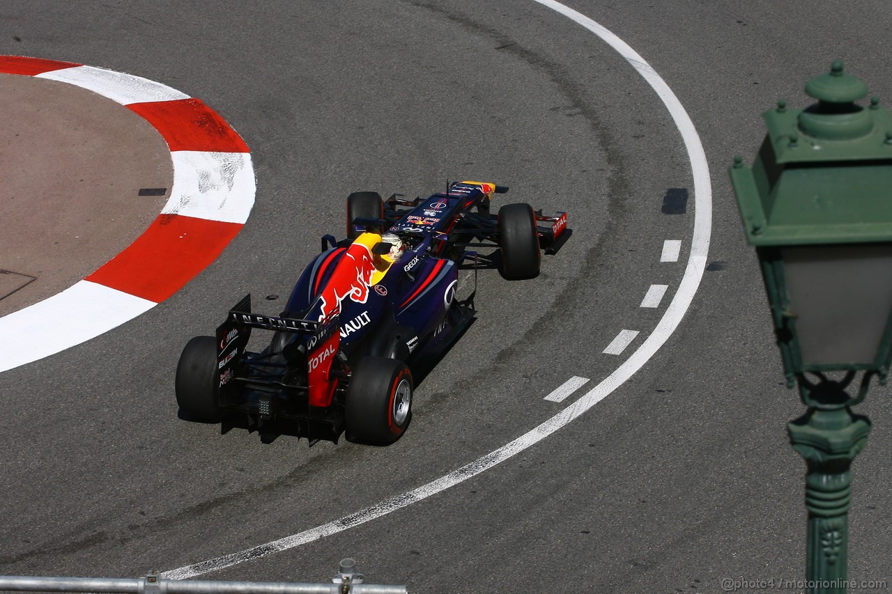 GP MONACO, 23.05.2013- Prove Libere 2, Sebastian Vettel (GER) Red Bull Racing RB9 
