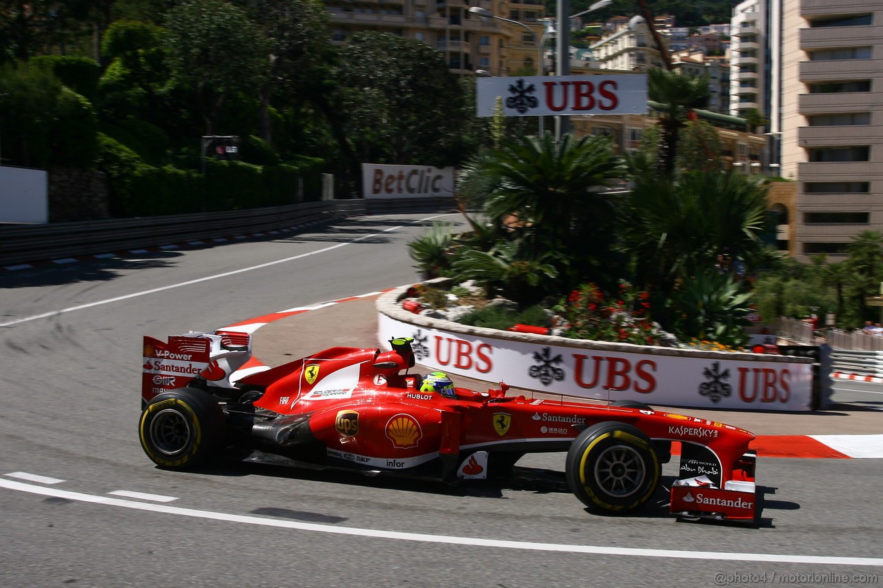 GP MONACO, 23.05.2013- Prove Libere 2, Felipe Massa (BRA) Ferrari F138 