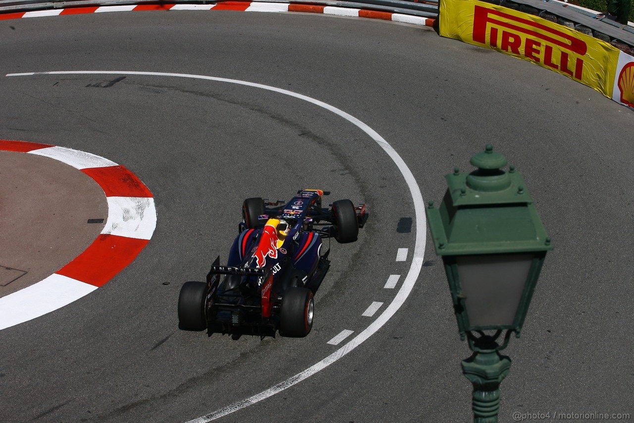 GP MONACO, 23.05.2013- Prove Libere 2, Sebastian Vettel (GER) Red Bull Racing RB9 